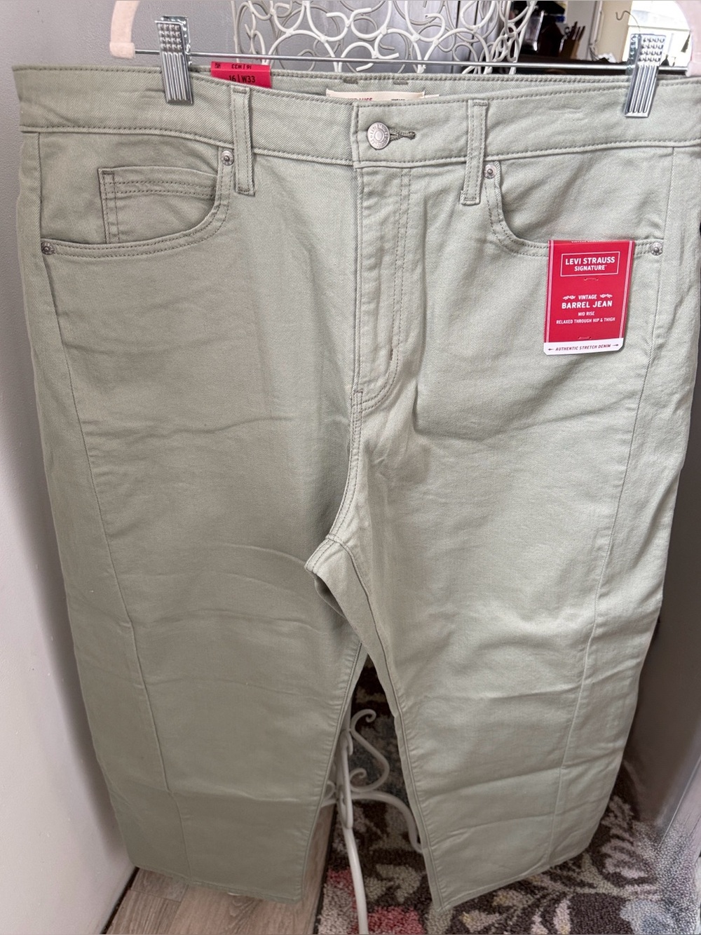 Levi's Sz 16 Signature Sage Green Jeans NWT